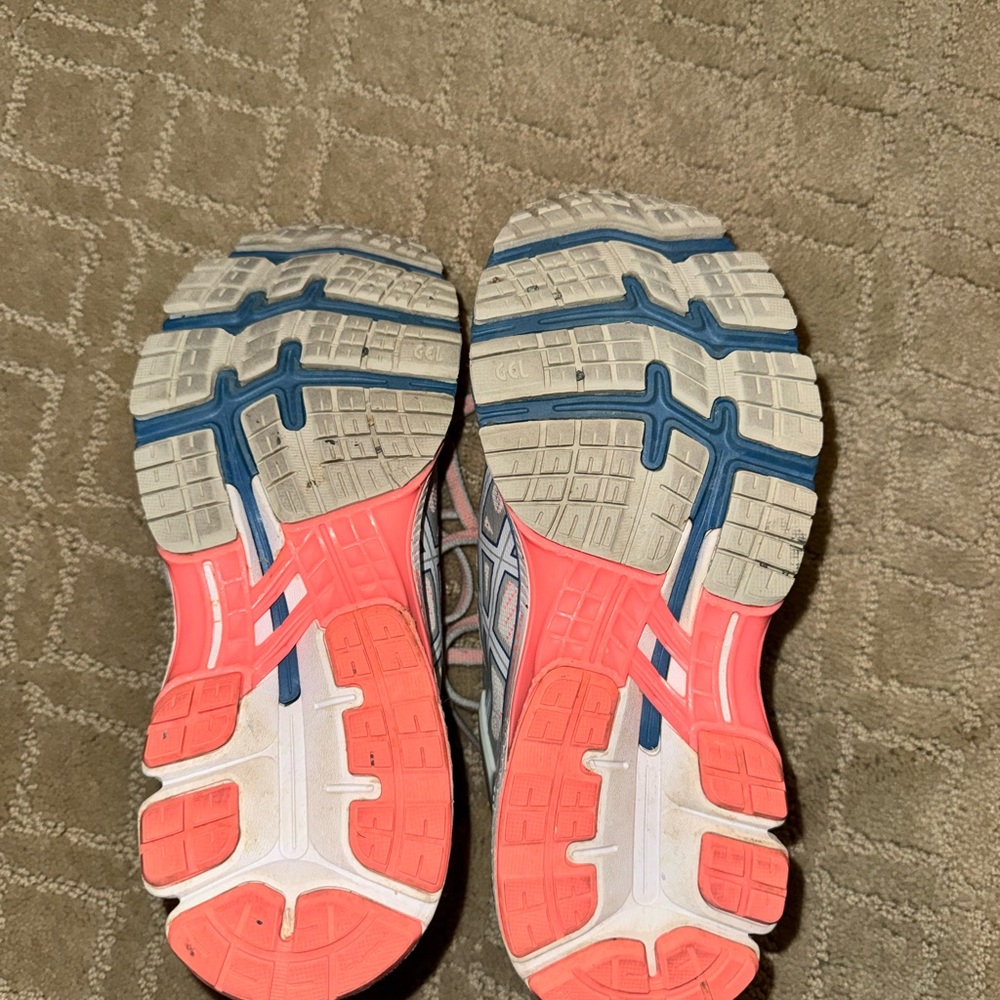 ASICS Women's Pink and Navy Athletic Shoes - Picture 2 of 3
